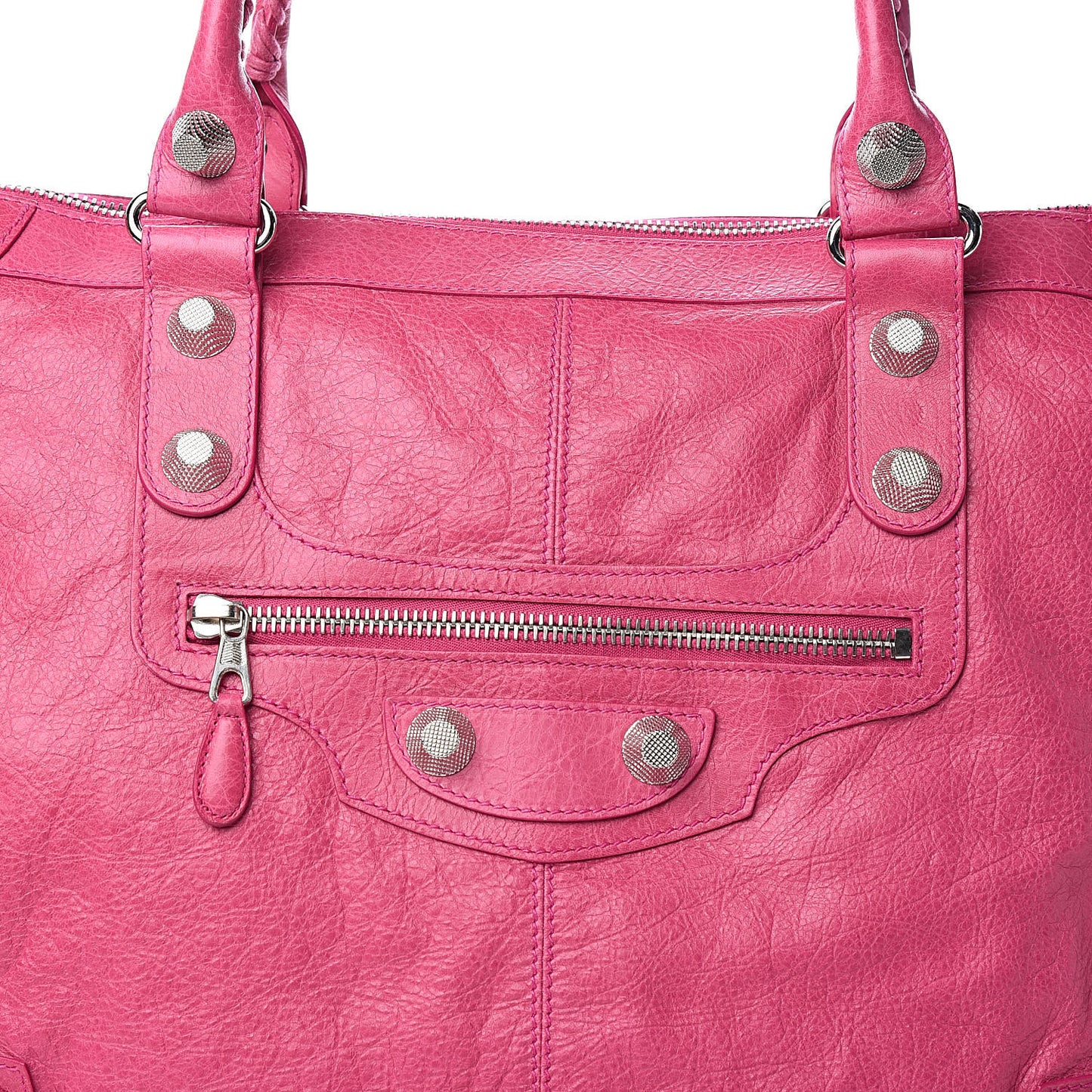 Agneau Giant 21 Silver Hardware Weekender Cyclamen Fucsia