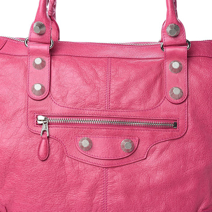 Balenciaga Agneau Giant 21 Silver Hardware Weekender Cyclamen Fucsia 12 of 12