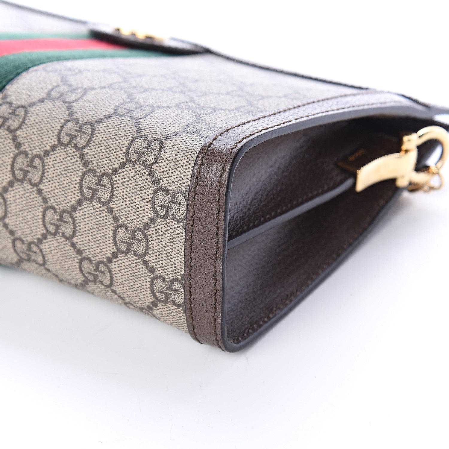 Gucci GG Supreme Monogram Web Small Ophidia Chain Shoulder Bag Brown 8 of 8