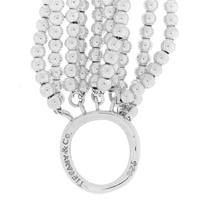 Tiffany Sterling Silver Multi Strand Bead Torsade Necklace 5 of 5