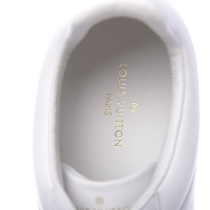 Louis Vuitton Calfskin Luxembourg Sneakers 7.5 White Bleu 6 of 8