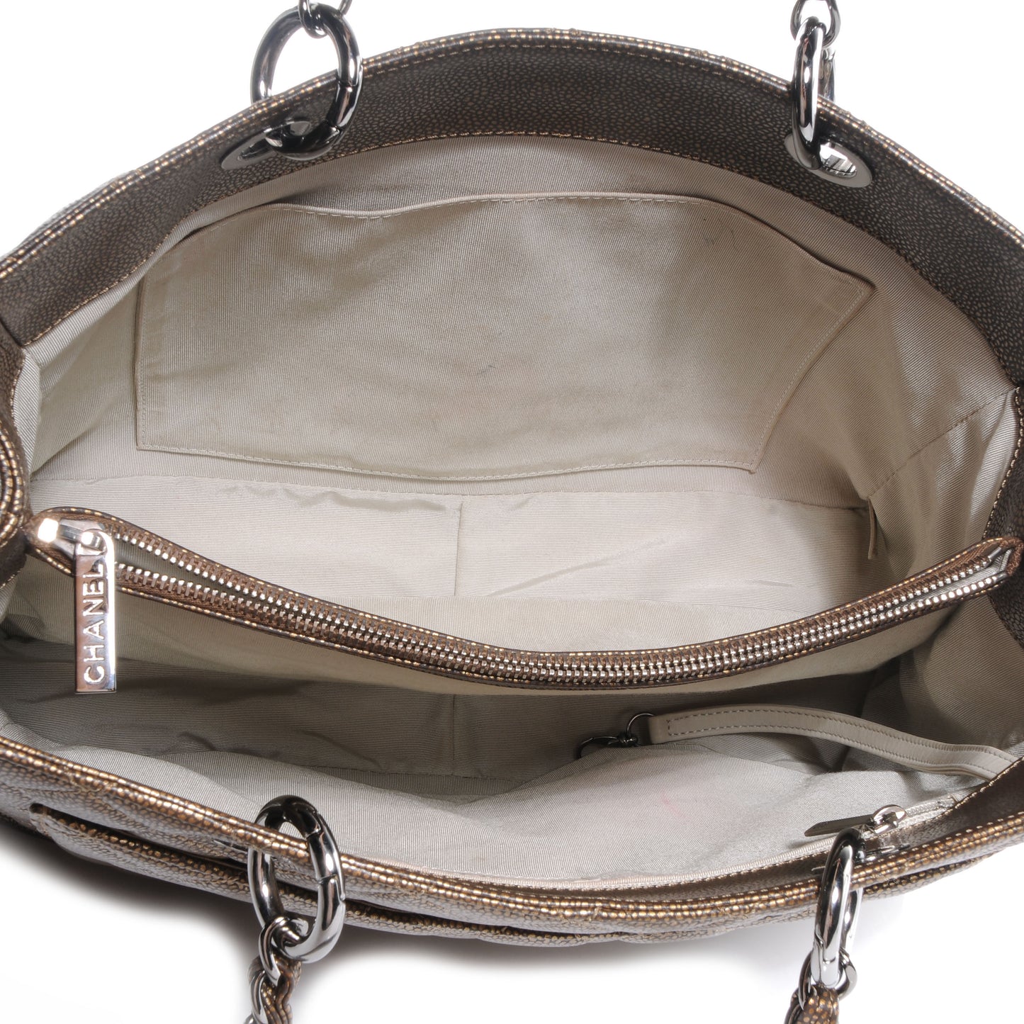 Metallic Caviar Grand Shopping Tote GST Bronze