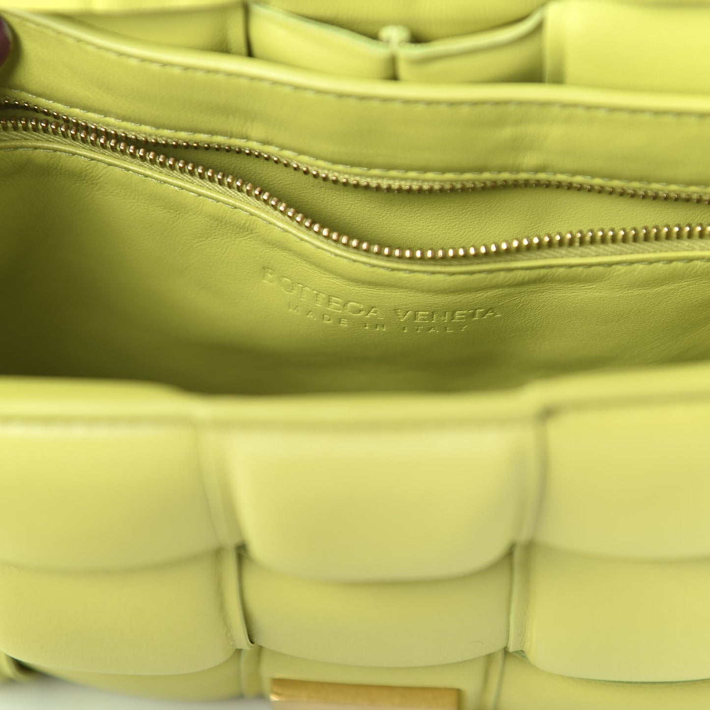 Nappa Maxi Intreccio Padded Cassette Crossbody Bag Kiwi