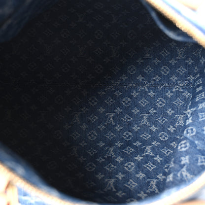 Louis Vuitton Monogram Denim Speedy Soft 30 Blue 5 of 10