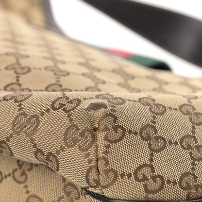 Gucci Monogram Large New Ladies Web Hobo Dark Brown 13 of 21