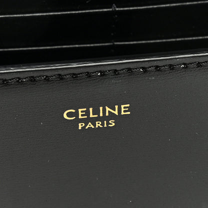 Celine Shiny Calfskin Triomphe Margo Wallet on Chain Black 5 of 7