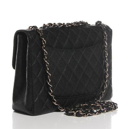 Chanel Caviar Quilted Jumbo Single Flap Black 3 of 8