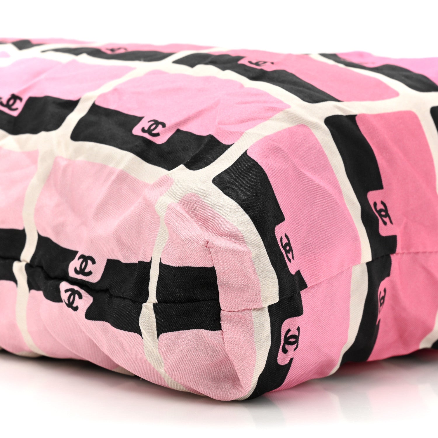 Chanel Caviar Fabric Quilted Foldable Tote With Chain Pink Multicolor 14 of 20