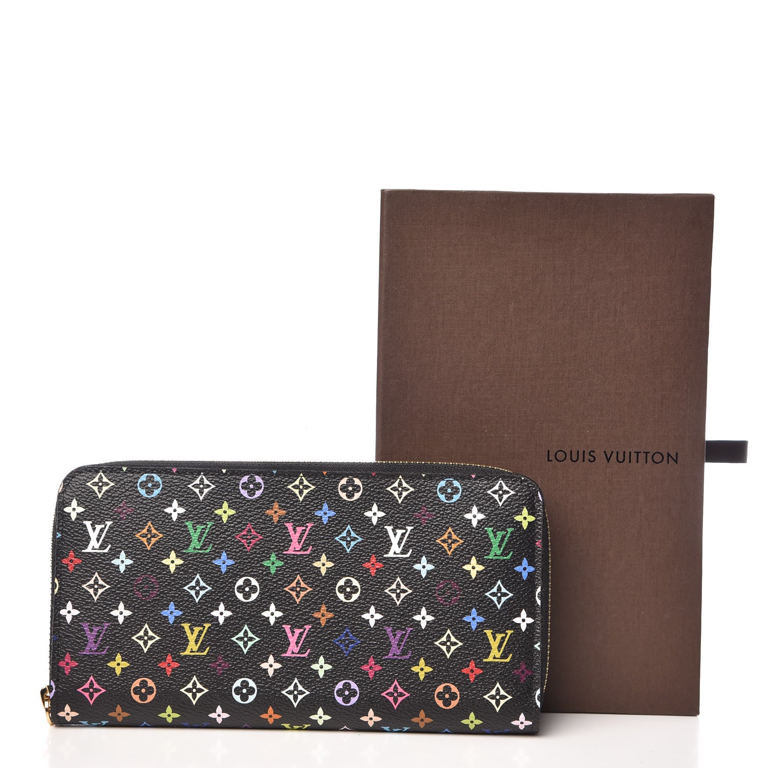 Louis Vuitton Monogram Multicolor Zippy Wallet Black Violet 11 of 11