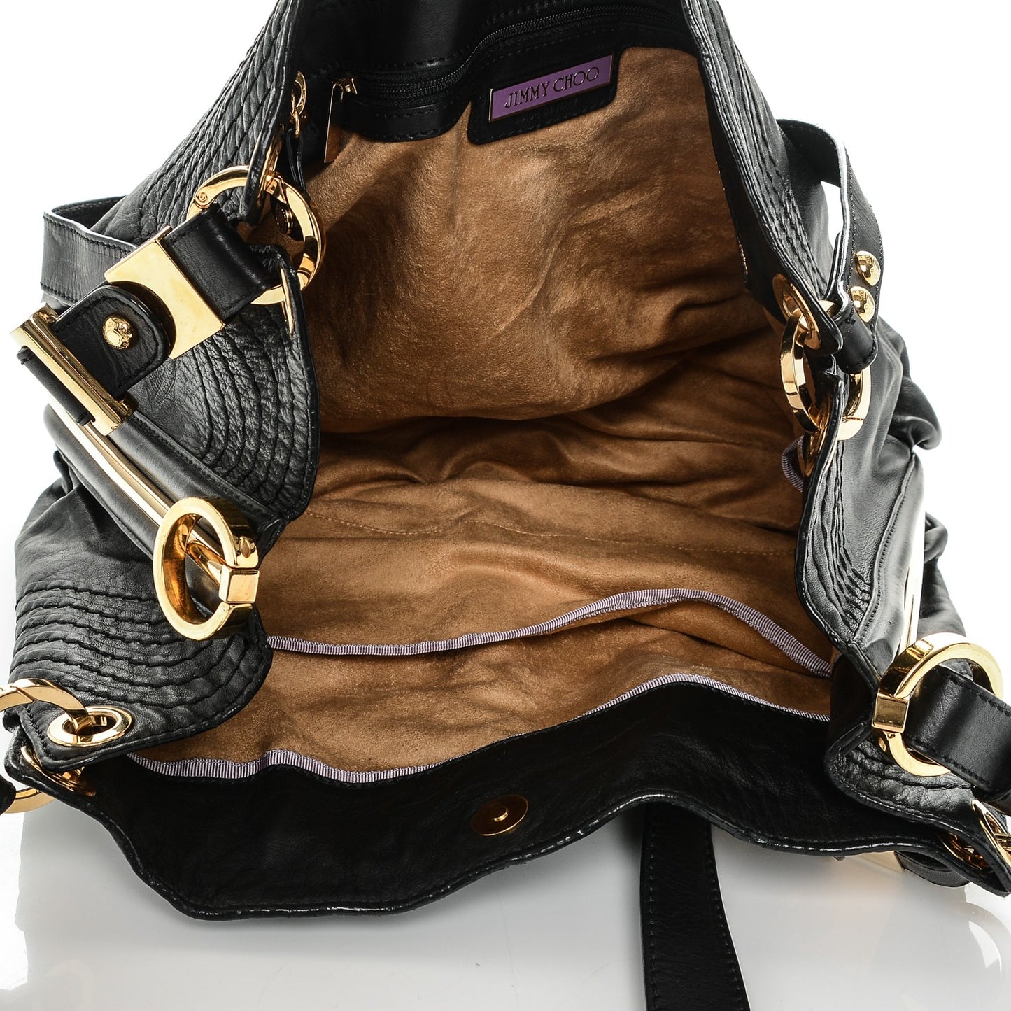 Calfskin Ayse Shoulder Bag Black