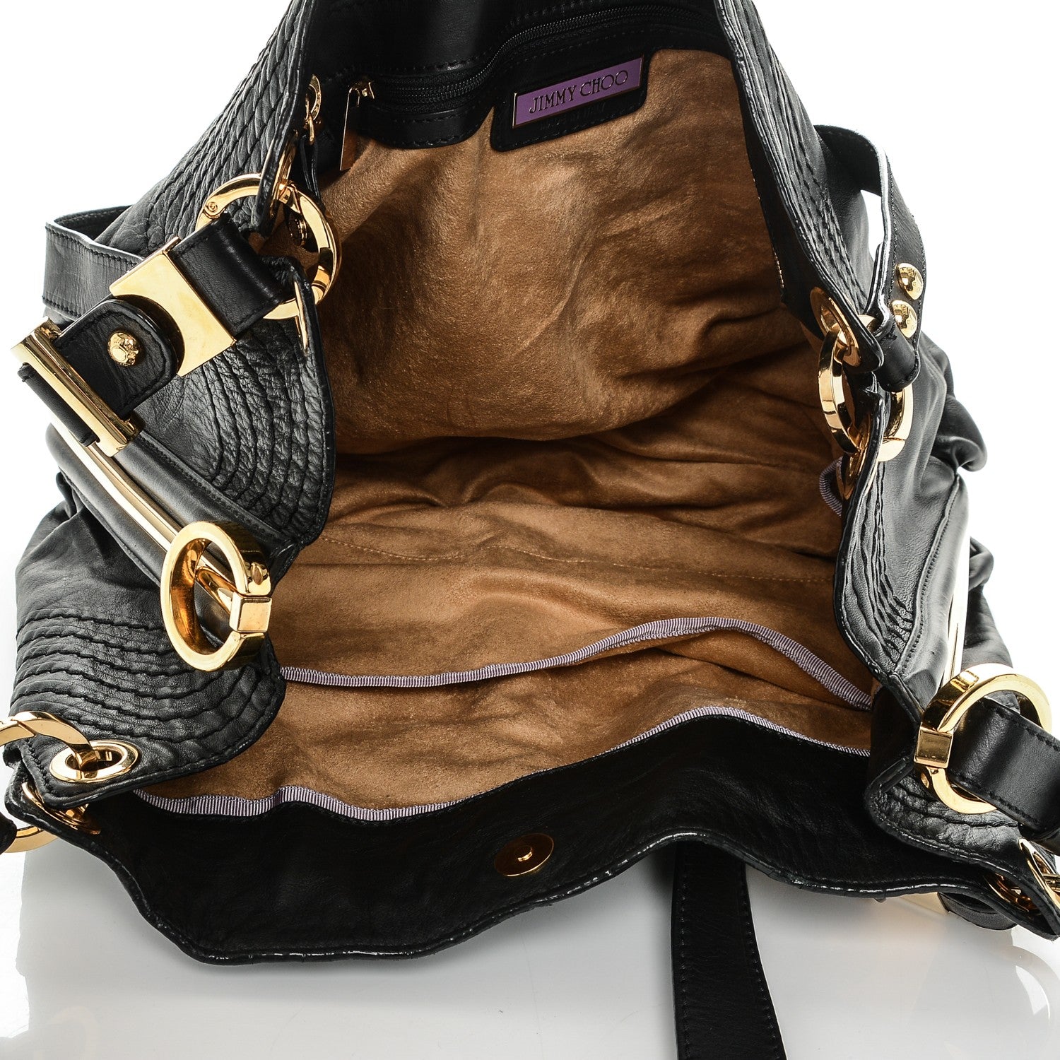 Jimmy Choo Calfskin Ayse Shoulder Bag Black 5 of 7