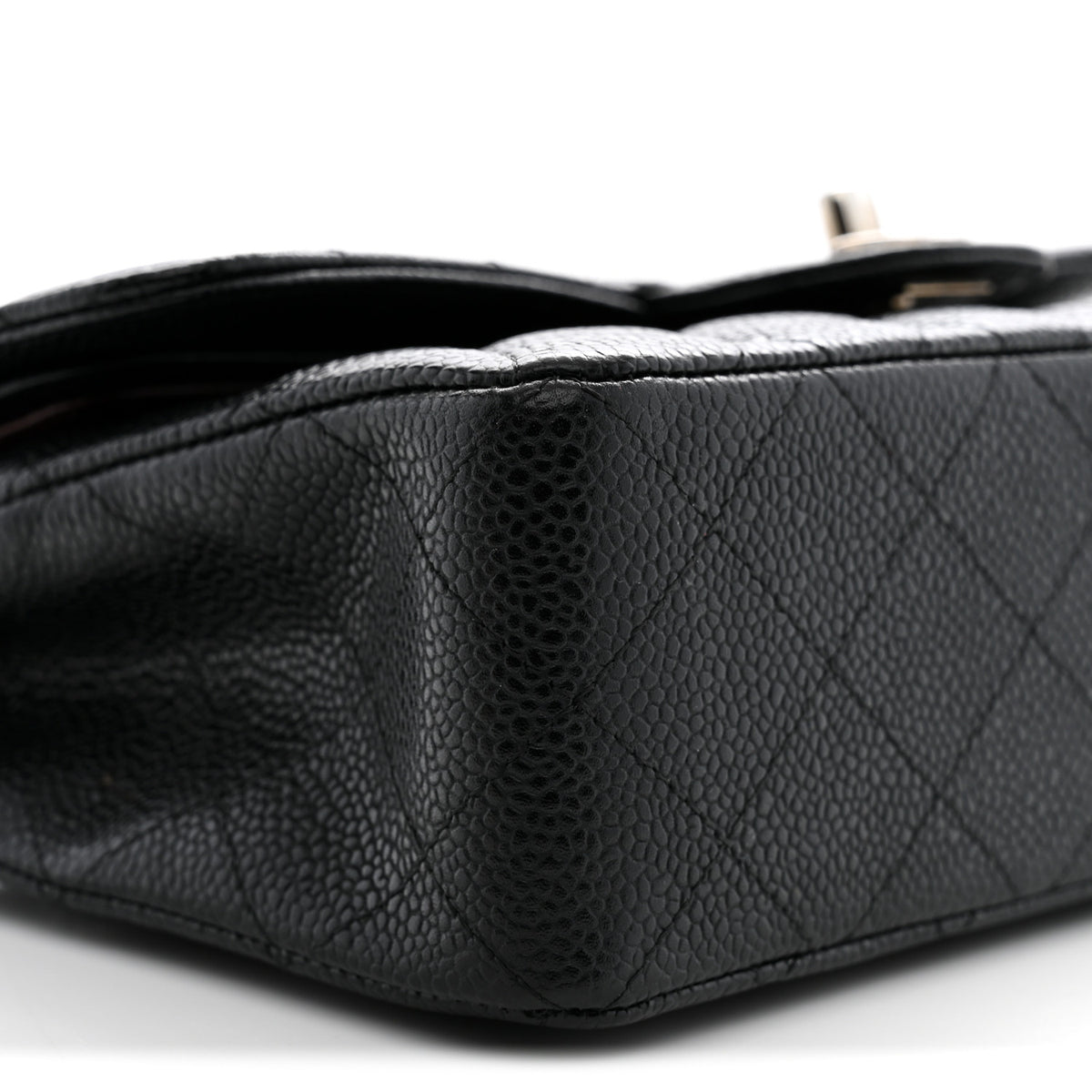 Caviar Quilted Small Double Flap Black