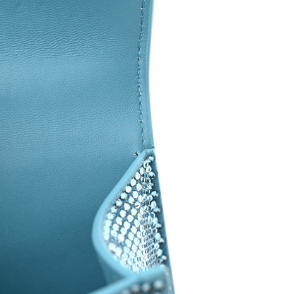 Balenciaga Strass Suede Hourglass Top Handle Bag XS Light Blue 12 of 13