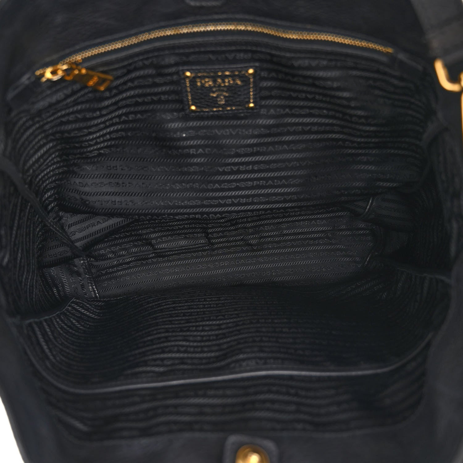 Prada Vitello Daino Shopping Tote Black 5 of 15