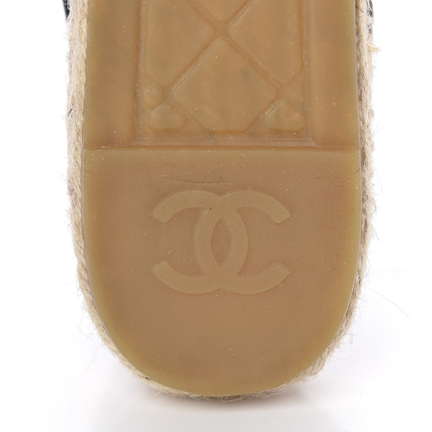 Chanel Mesh Lambskin Check Print CC Espadrilles 40 Blue Black White 11 of 16