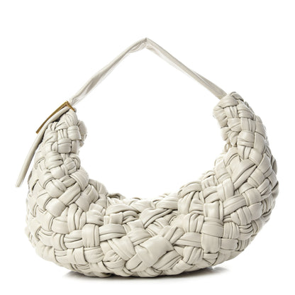 Bottega Veneta Paper Calfskin Intrecciato Banana Hobo Plaster 1 of 10
