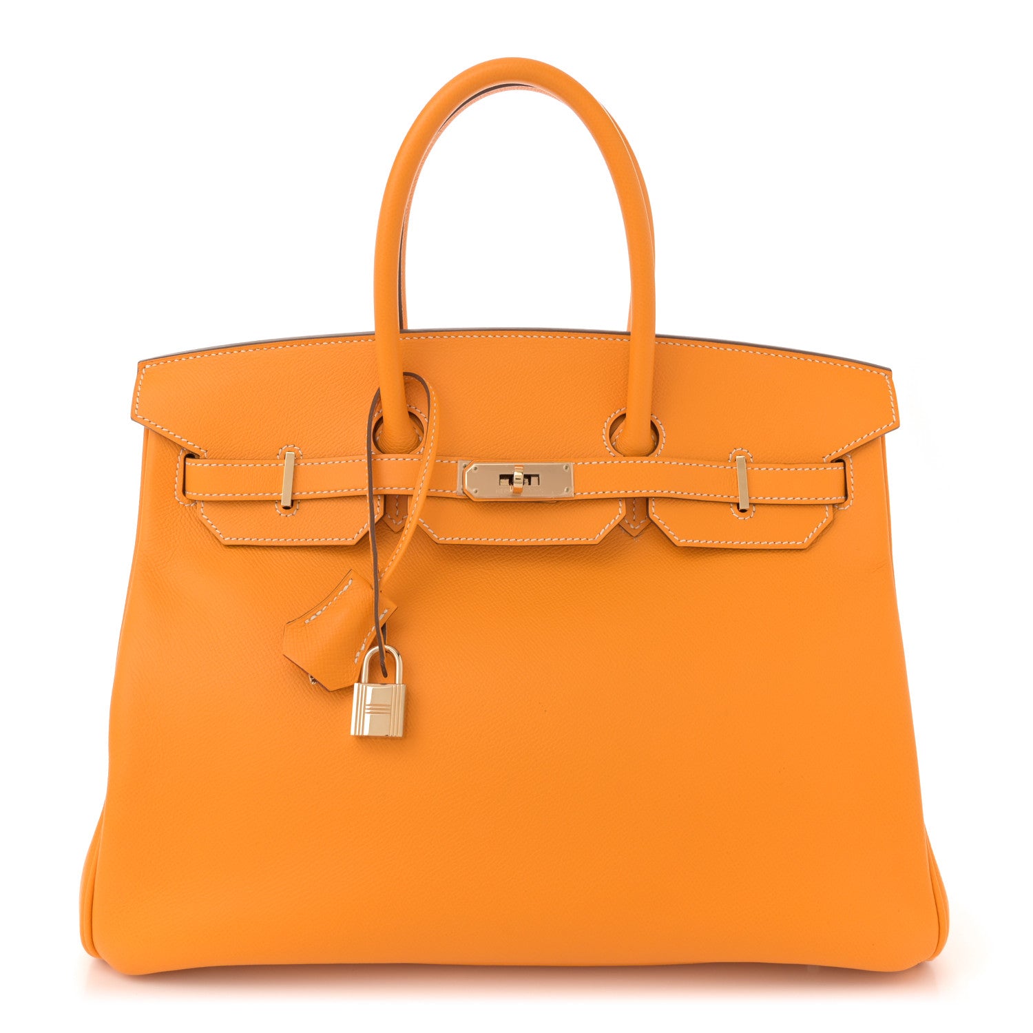 Hermes Epsom Candy Birkin 35 Jaune D'Or Feu 1 of 11