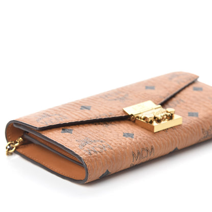 MCM Visetos Patricia Wallet On Chain Cognac 7 of 8