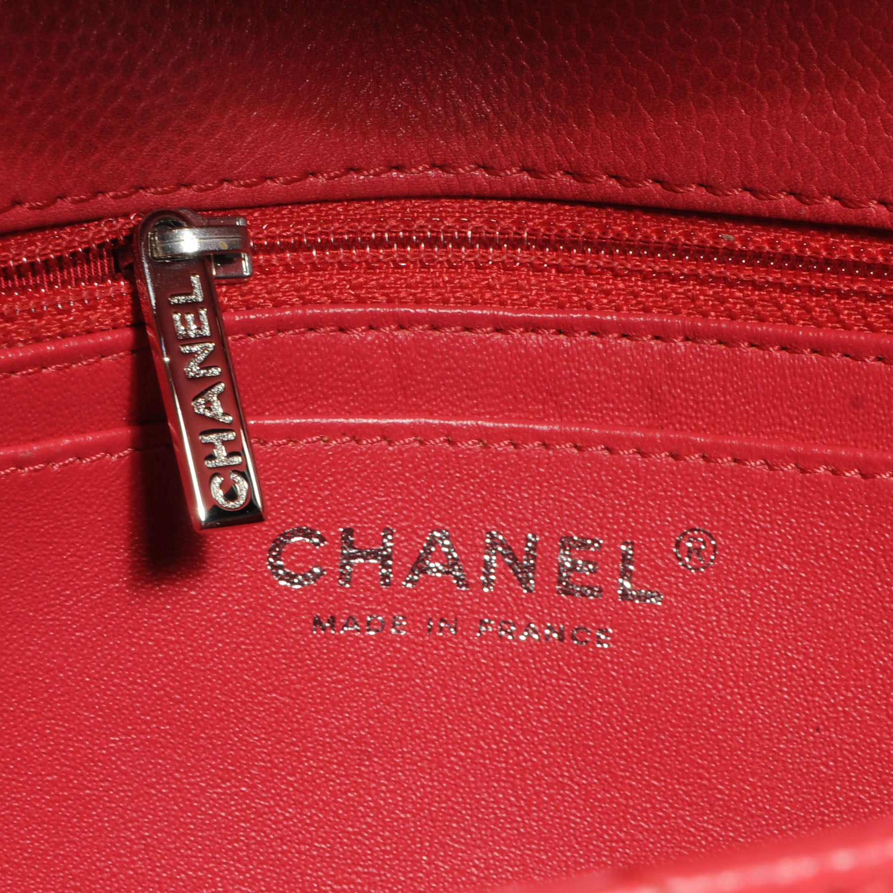 Chanel Washed Caviar Jumbo Single Flap Fuchsia 7 of 9