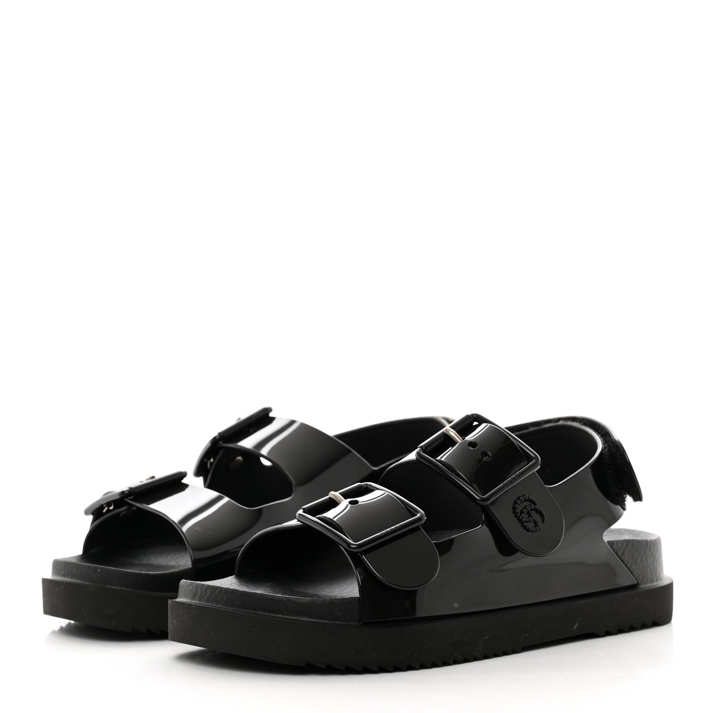 Rubber Mini Double G Womens Isla Dad Sandals 35 Black