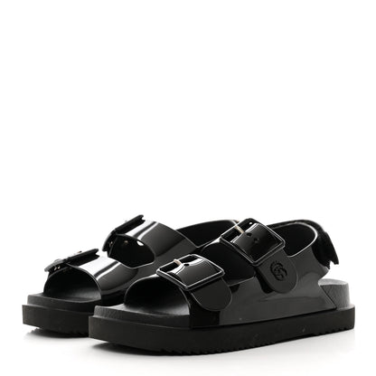 Gucci Rubber Mini Double G Womens Isla Dad Sandals 35 Black 3 of 8