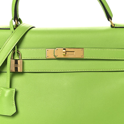 Hermes Veau Gulliver Kelly Retourne 28 Vert Cru 7 of 12