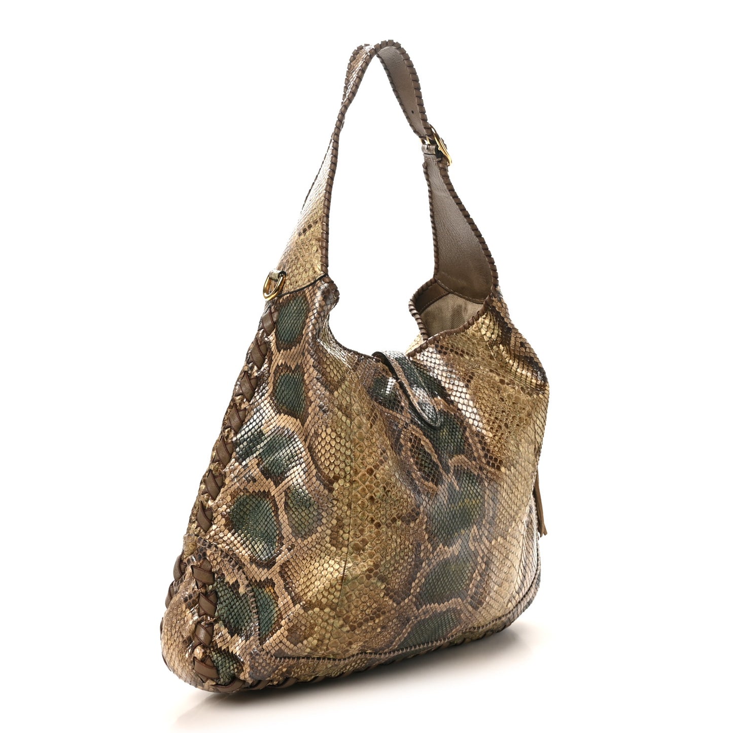 Snakeskin Large Jackie Shoulder Bag Multicolor