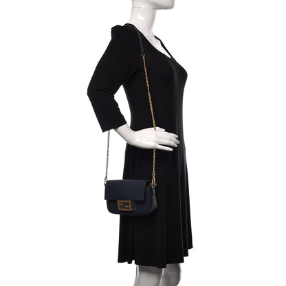 Fendi Cuoio Romano Mini Baguette Indaco 2 of 10