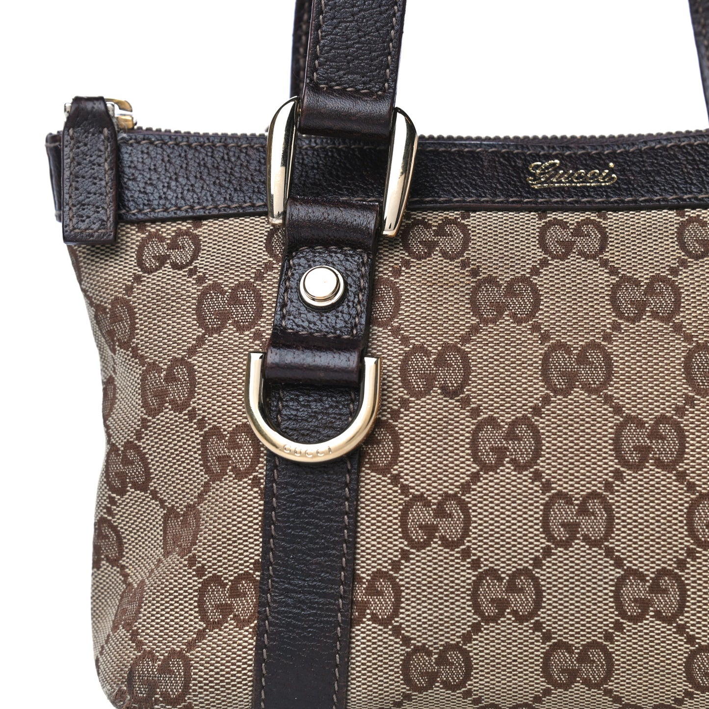 Monogram Small Abbey Tote Dark Brown