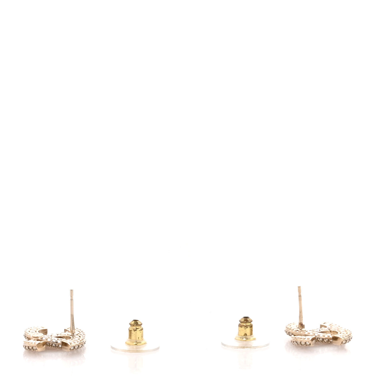 Chanel Baguette Crystal CC Earrings Gold 3 of 4