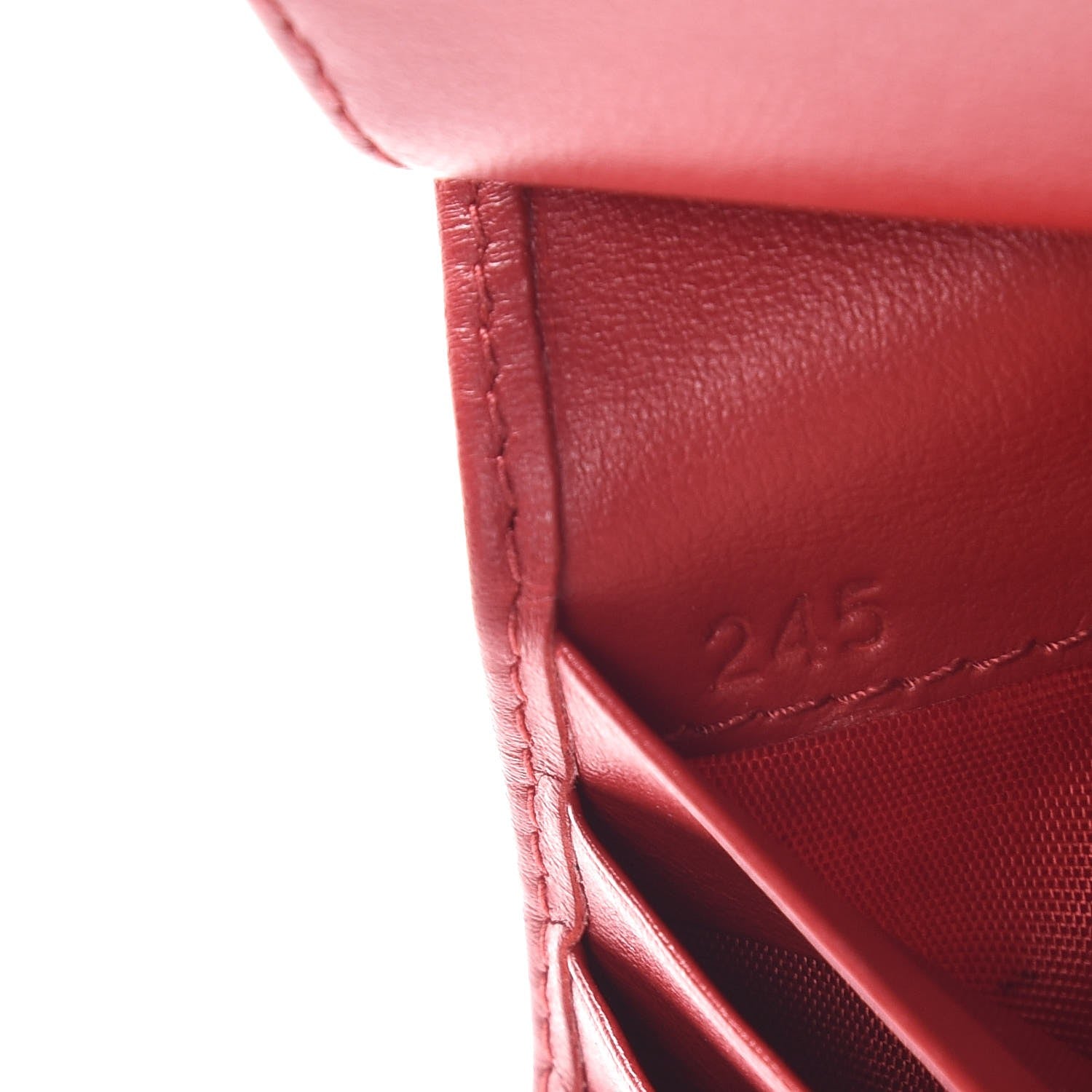 Miu Miu Vernice Crystal Logo Wallet Red 6 of 8