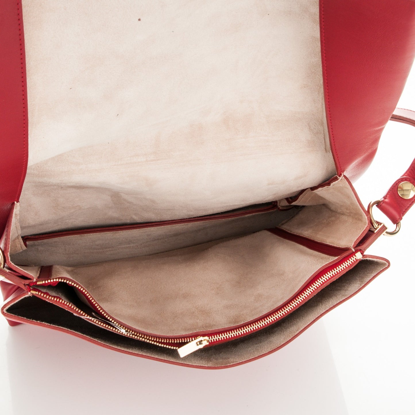 Smooth Calfskin Blade Flap Bright Red