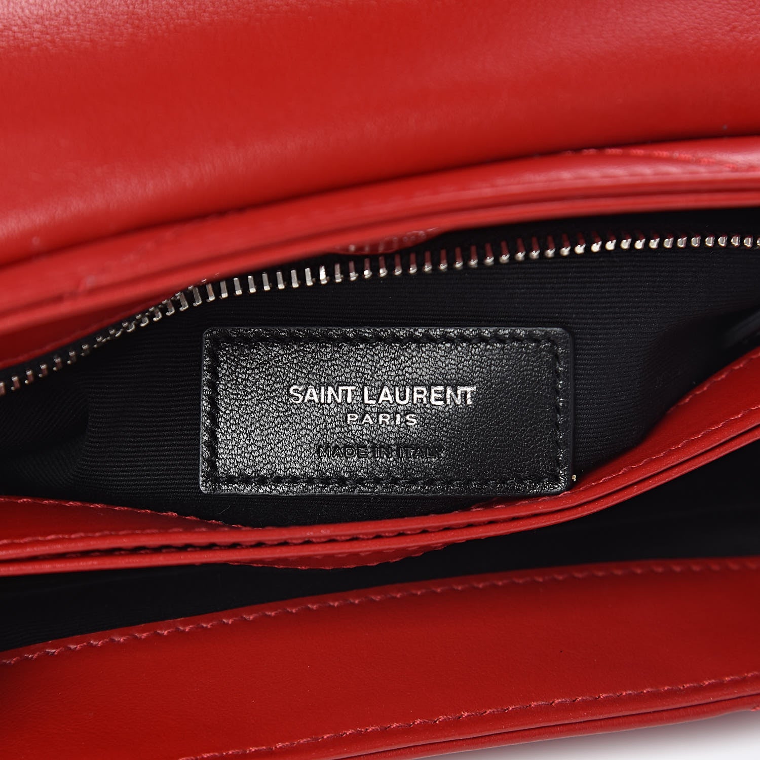 Saint Laurent Calfskin Y Quilted Monogram Toy Loulou Crossbody Bag Red 7 of 12