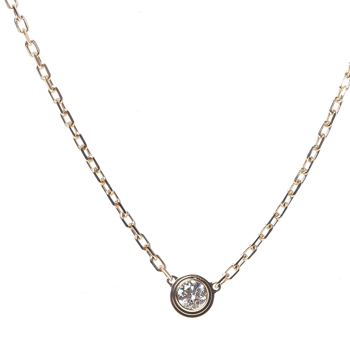 18K Yellow Gold Diamond SM D'Amour Pendant Necklace