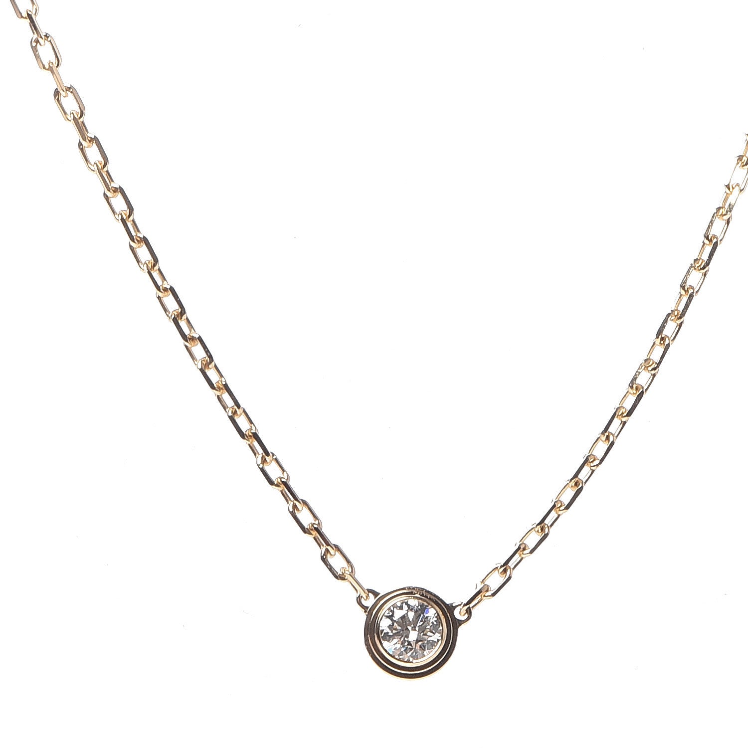 Cartier 18K Yellow Gold Diamond SM D'Amour Pendant Necklace 3 of 6