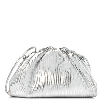 Bottega Veneta Metalic Bark Calfskin The Mini Pouch Silver 1 of 13