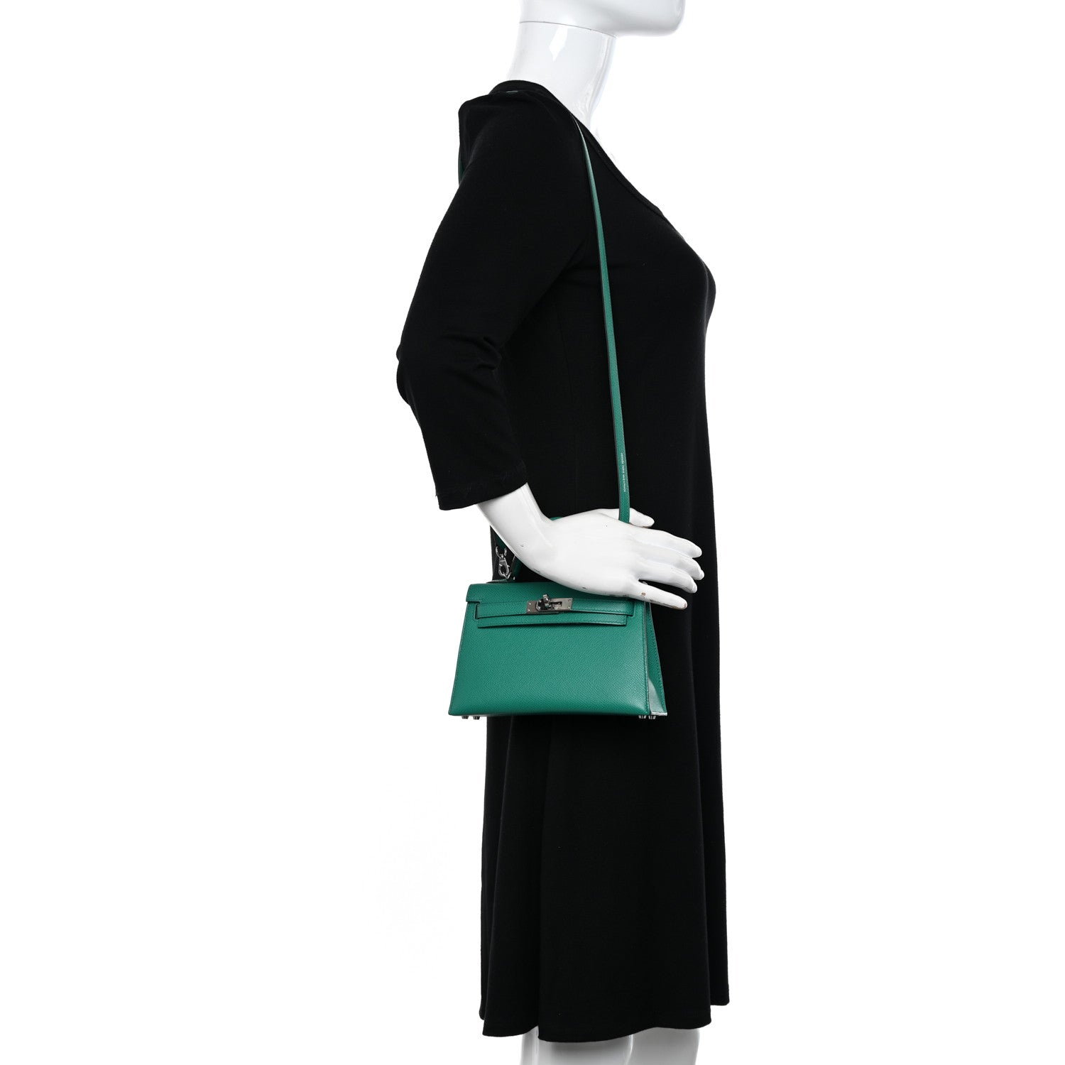 Hermes Epsom Mini Kelly Sellier 20 Vert Jade 2 of 12