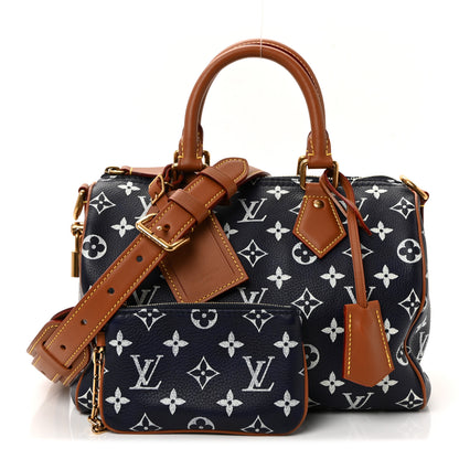 Louis Vuitton Calfskin Monogram Speedy P9 Bandouliere 25 Indigo 5 of 18