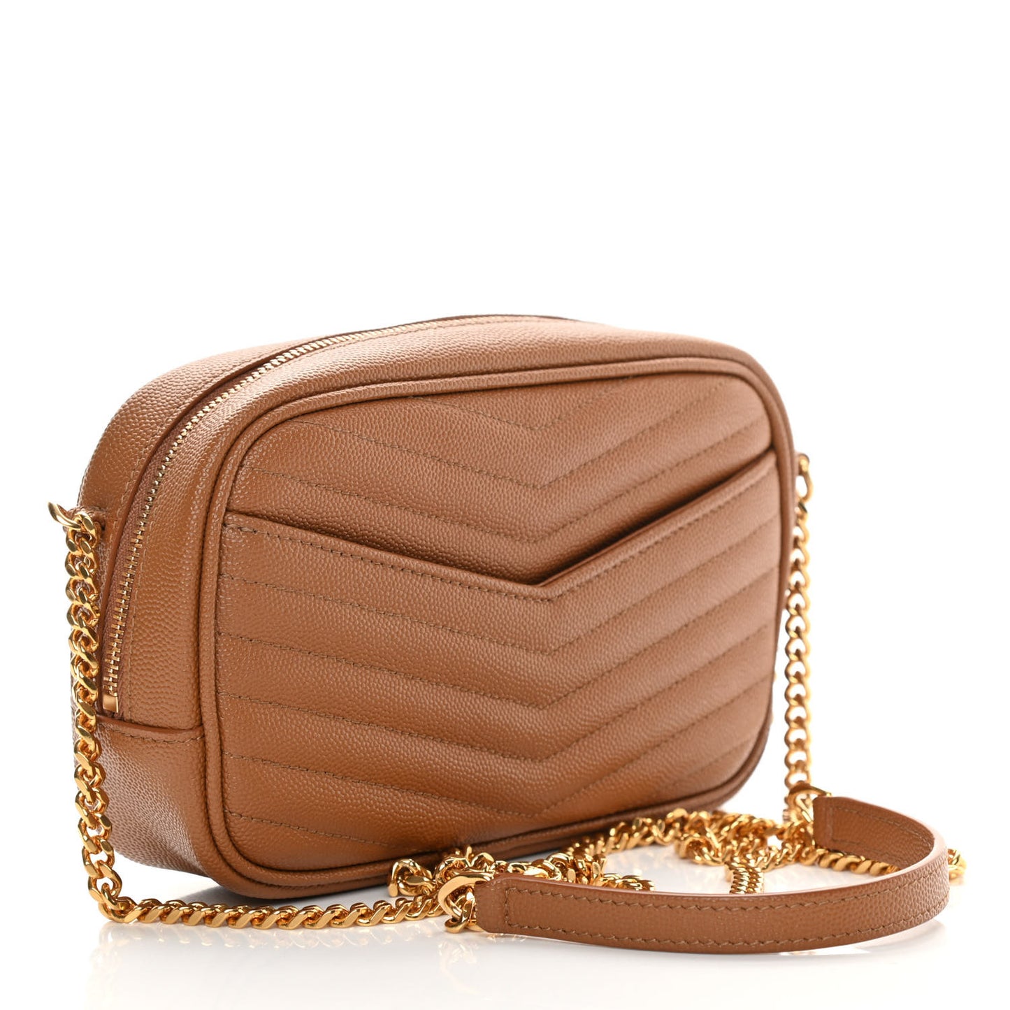 Grain De Poudre Matelasse Monogram Mini Lou Camera Bag Dark Natural