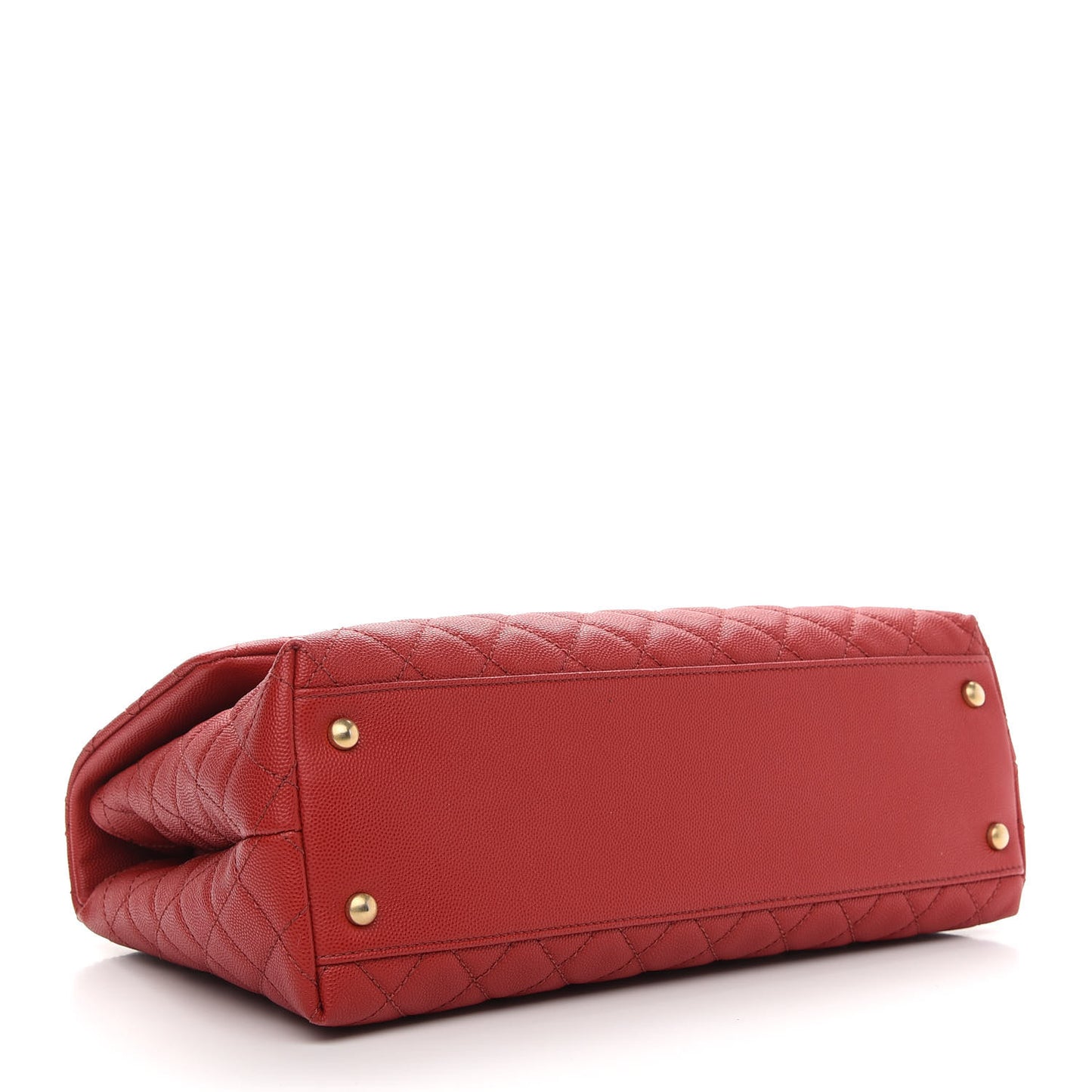 Caviar Quilted Medium Coco Handle Flap Red