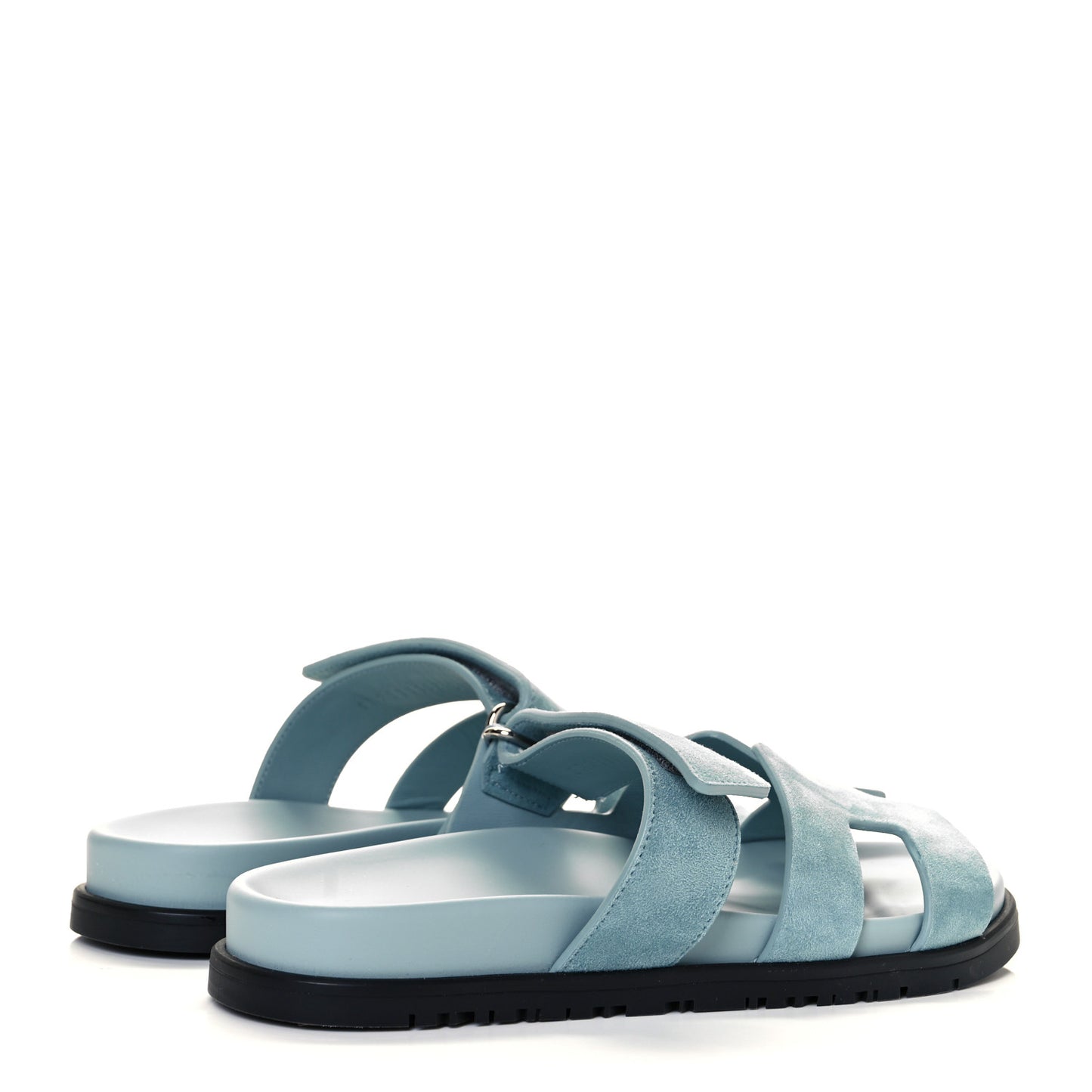 Suede Goatskin Womens Chypre Sandals 37 Vert d'eau