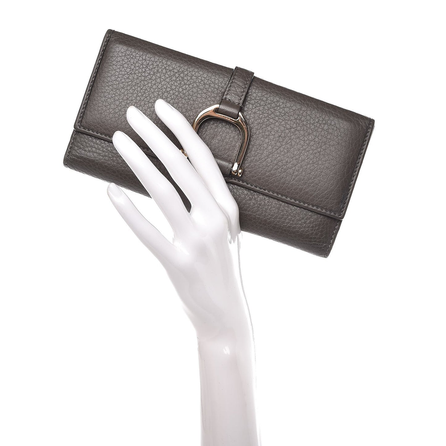 Pebbled Calfskin Greenwich Wallet Grey