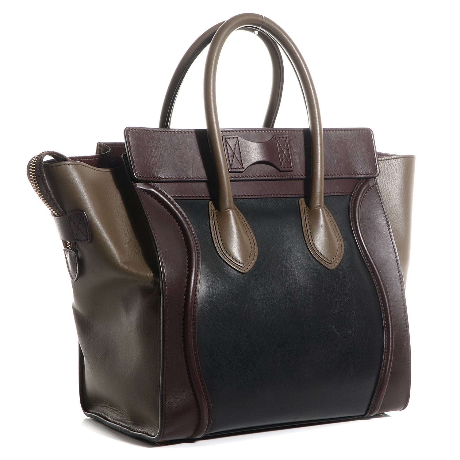 Celine Smooth Calfskin Mini Tri-Color Luggage Black 3 of 8
