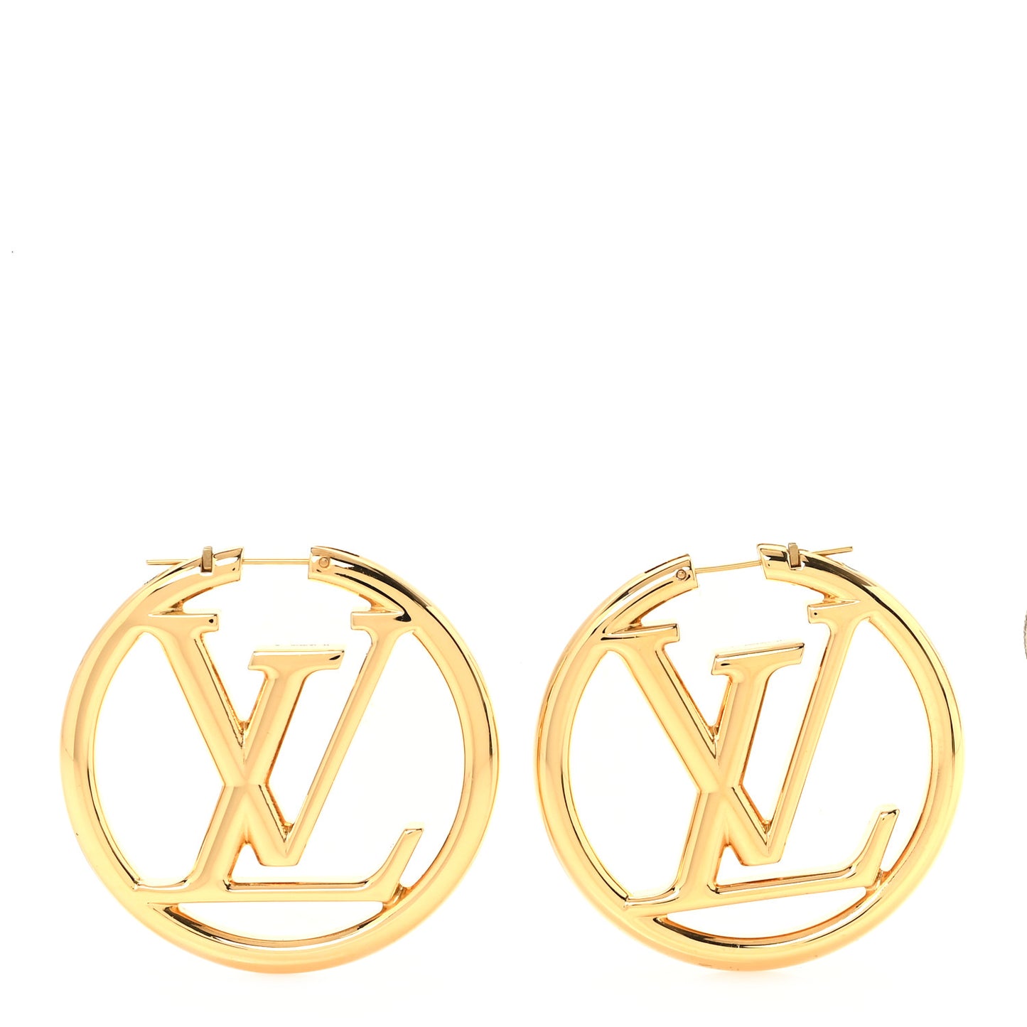 Metal Louise Hoop Earrings Gold