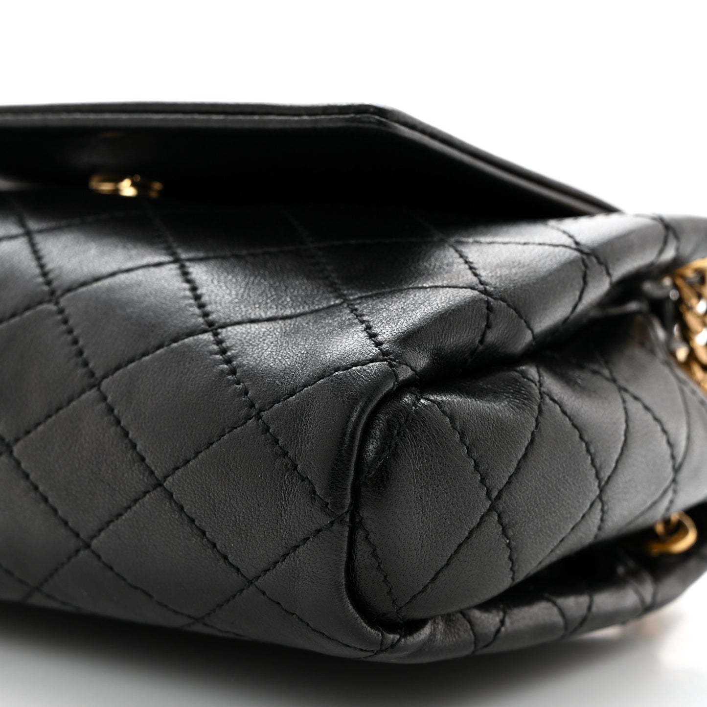 Lambskin Quilted Monogram Mini Nolita Black