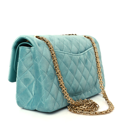 Chanel Velvet Quilted 2.55 Reissue 225 Flap Light Blue 3 of 11