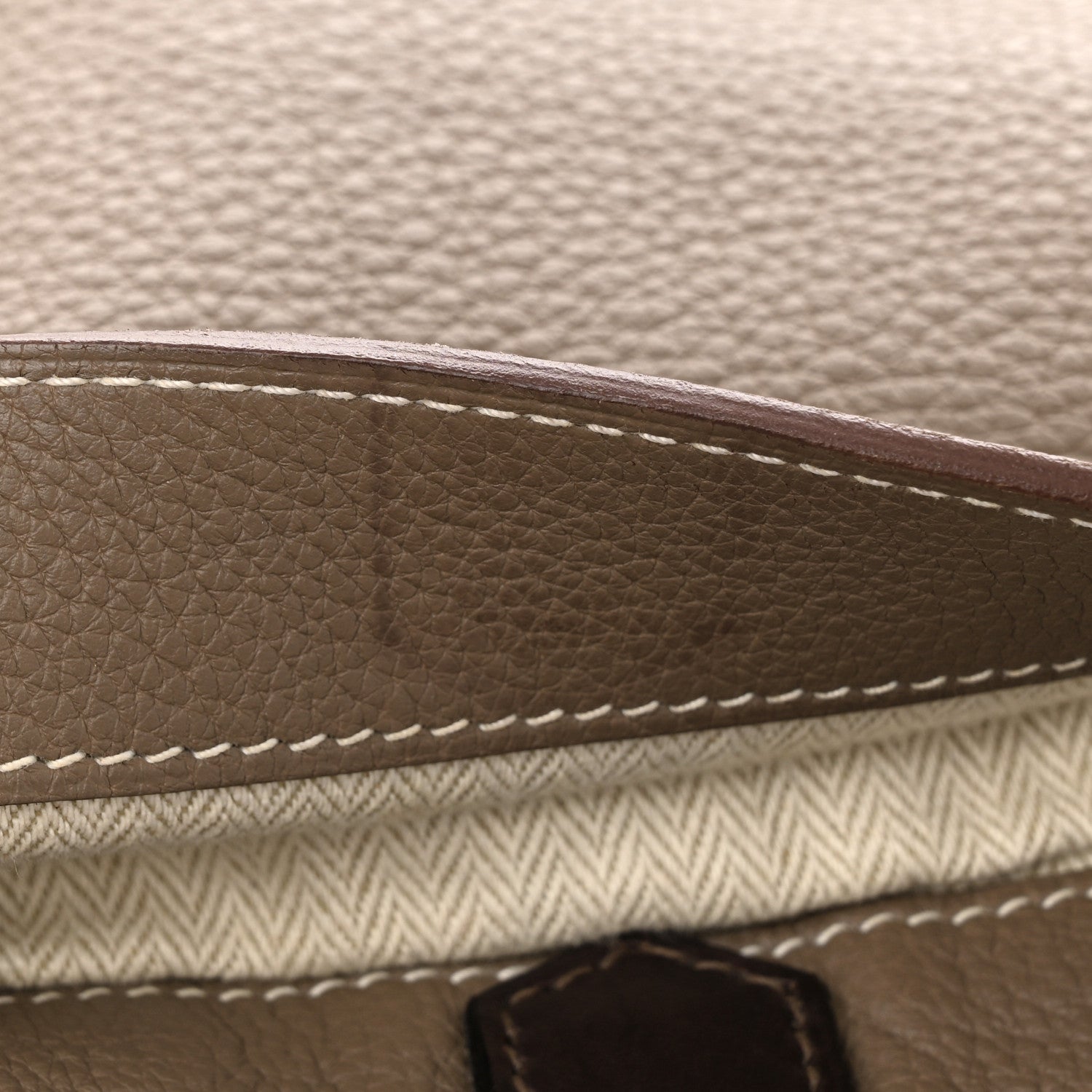 Hermes Taurillon Clemence Marwari GM Etoupe 10 of 11