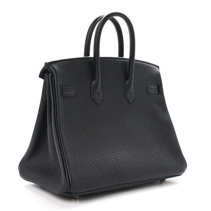 Hermes Togo Verso Birkin 25 Black Toundra 3 of 11