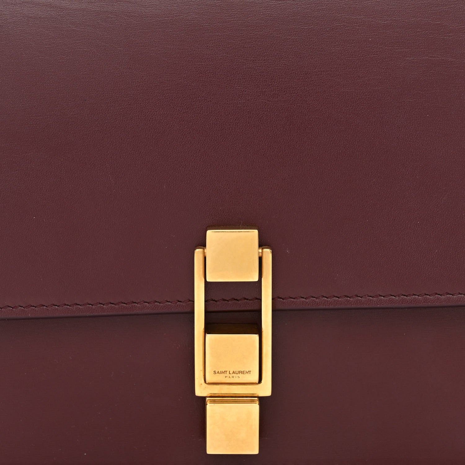 Saint Laurent Smooth Calfskin Le Carre Satchel Opyum Red 8 of 12