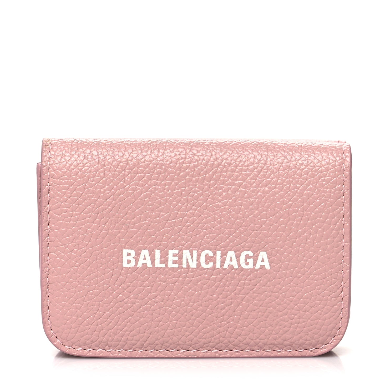 Grained Calfskin Logo Everyday Mini Wallet Pink